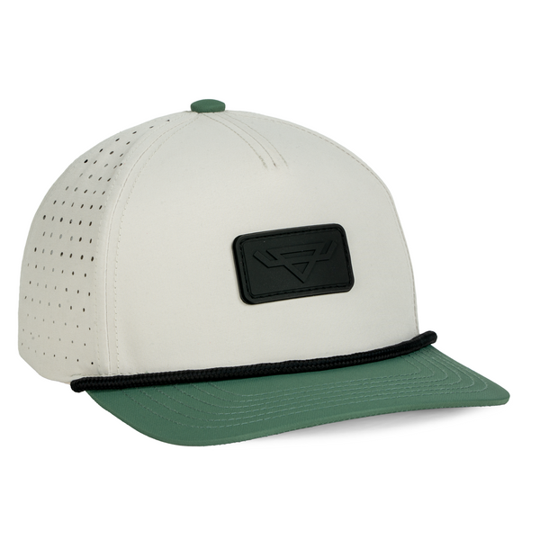 The WaterWood™ Perforated 5 Panel - Greige/Duck Green