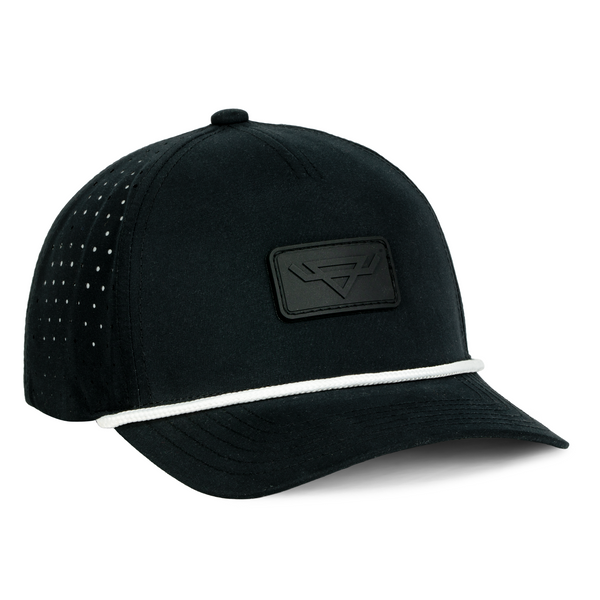 The WaterWood™ Perforated 5 Panel - Black/White Rope