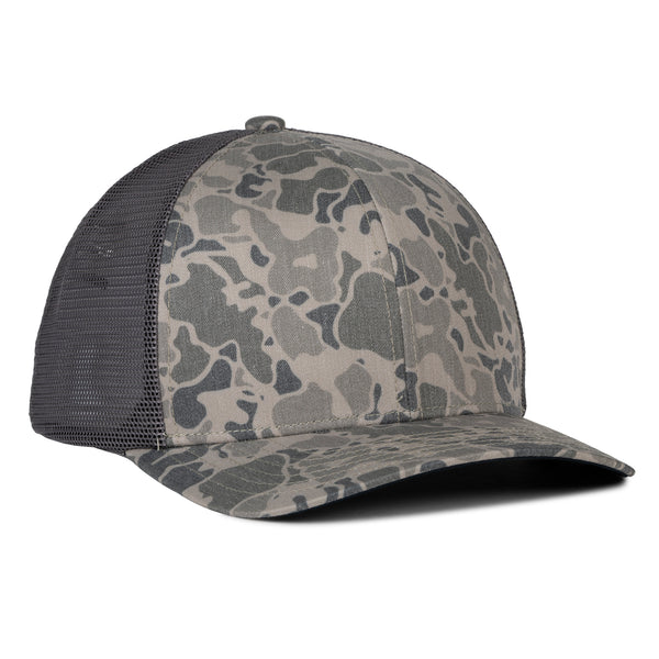 The WaterWood™ Trucker 6 Panel  - 1983 Rocklash - Greystone