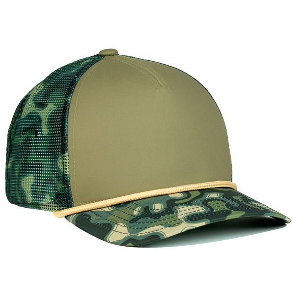 The WaterWood™ Trucker 5 Panel - Night Vision/Buckskin