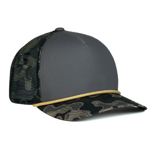 The WaterWood™ Trucker 5 Panel - Thermal Hog/DarkWood