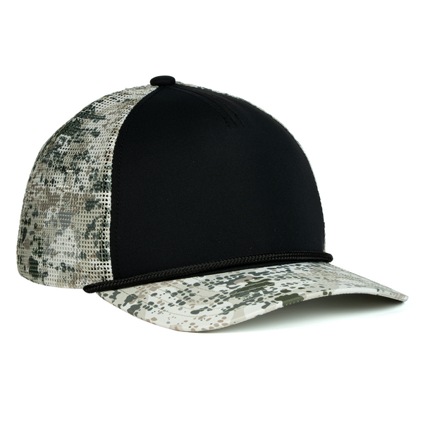 The WaterWood™ Trucker 5 Panel - DuckWater/Black