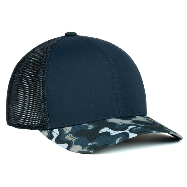 The WaterWood™ Trucker 6 Panel - Navy/SharkSkin